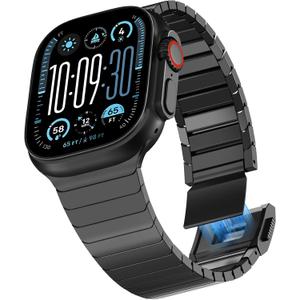 [RECOMMENDED by NYT Wirecutter] Stainless Steel Band Compatible for Apple Watch Band Ultra 3/2/1 49mm Series 11/10 46mm/42mm Series 9/8/7 45mm/41mm Series SE/6/5/4 44mm/40mm Series 3/2/1 42mm/38mm