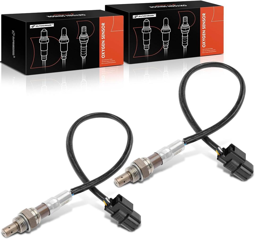 A-Premium 2-PC Upstream Front and Rear O2 Oxygen Sensor Compatible with Honda & Acura Models - Accord, Crosstour, Odyssey, Pilot, Ridgeline, MDX, RDX, RL, RLX, TL, TLX, TSX, ZDX