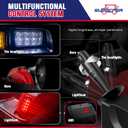 12V Deluxe Club Car DS LED Light Kit, for 1993-UP DS Gas&Electric, Golf Cart Headlight Taillight Kit with Wire Harness Turn Signal Kit Horn Brake Pad, Golf Cart Street Legal Light Kit