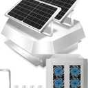 Solar Powered Roof Vent Fan with Four High-Speed Fans, Ventilation and Cooling Solar Attic Exhaust Fan, Suitable for Lofts, Shops, Garages