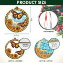 FLAGWIX Butterfly Christmas Ornament 2025 - Suncatcher Ornaments Christmas Tree Decorations - Garden Sunflower Gifts for Women Friends Family, Butterfly Decor, Sunflower Decorations, Stocking Stuffers