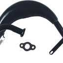 Performance Exhaust Muffler Expansion Chamber Pipe Silencer Gasket for 2 Stroke 50cc 66cc 80cc 100cc Engine Gas Motorized Bicycle Motor Bike