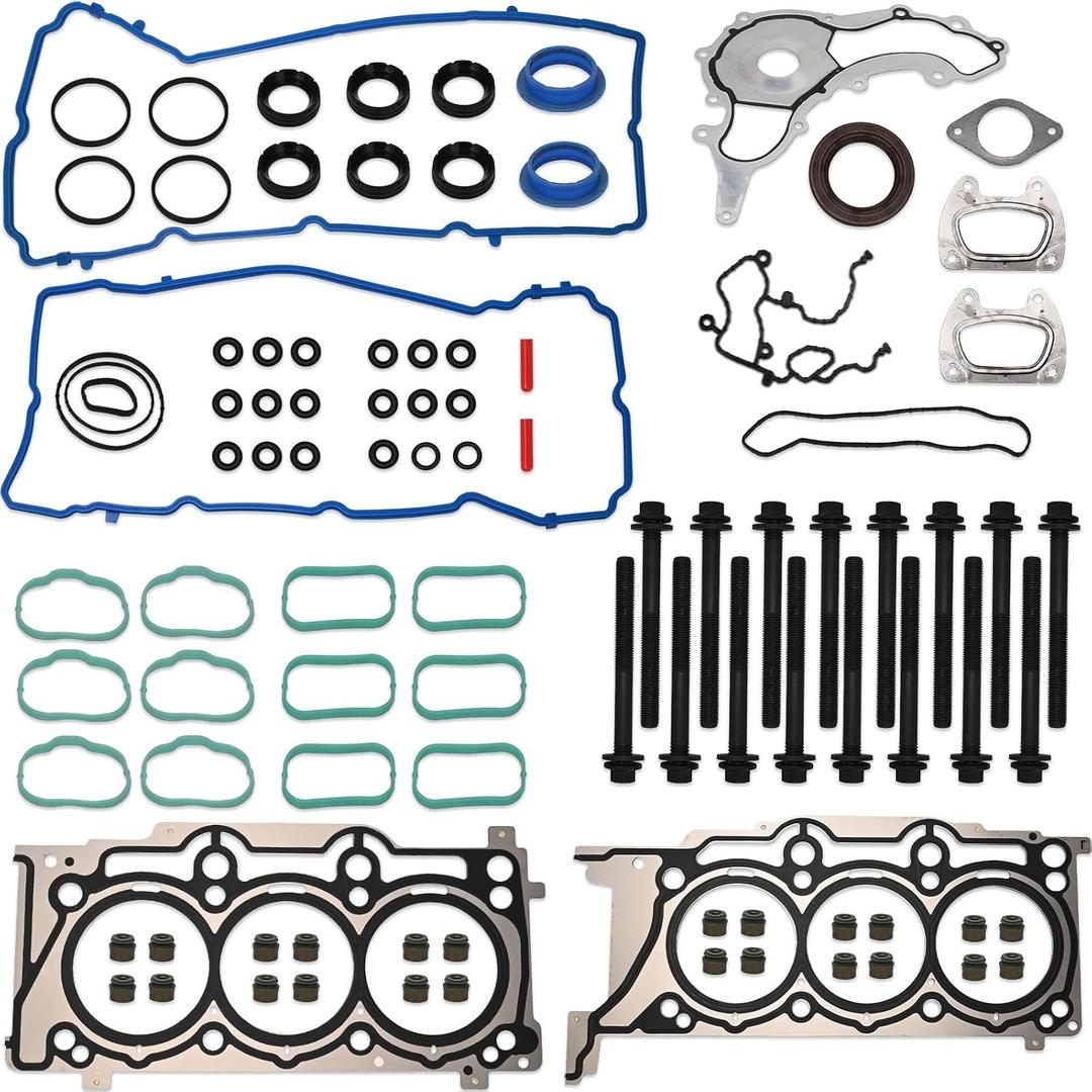 3.6 Head Gasket Set w/Bolts 2011-2016 for Jeep Grand Cherokee Wrangler, 2011-2020 for Dodge Avenger Challenger Charger Journey for Chrysler 200 300 Ram 1500 2500 3.6L Penta star V6 HS26541PT ES72467