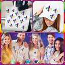 Lyrow 100 Pcs Mardi Gras Iron on Patches Mardi Gras Fleur De Lis Embroidered Sew Applique Iron on Patches DIY Crafts for Clothing Jacket Jeans Pants Dress Backpack Hat Decorations