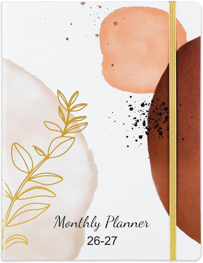 2026-2027 Monthly Planner - 9''  11'', 2 Year Monthly Calendar 2026-2027, Jan. 2026 - Dec. 2027, 24 Months Planner, Inner Pocket, Elastic Closure