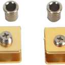 4PCS Gold Glass Door Hinges, Frameless Door Hinges for 3-8mm Cabinet Glass Doors (Gold)