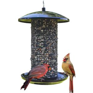 Nature's Way Midnight Metal Mesh Mixed Seed and Peanut Bird Feeder for Wild Birds and Outdoor Dcor, 2.75 Quart Capacity, Easy to Clean and Fill with Easy-Cling Mesh, Black