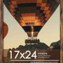 17x24 Picture Frame, Classic Brown 17 x 24 Poster Frame for Horizontal or Vertical Wall Mounting, 1 Pack
