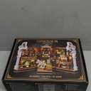 Dinosaur Library Book Nook Building Set with Lights, Big Booknook Building Block Toy for Bookshelf Home Decor, 1500 PCS Miniature House Model Building Brick Kit for Adults Teens Boys Girls 12+