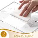 DINGHUO Acrylic Perfume Bathroom Vanity Counter Tray, Clear 9.45"x7.09"x1.38" Rectangle Countertop Organizer for Jewelry Candles Soap Makeup Toilet Tank Kitchen - 1 Pack