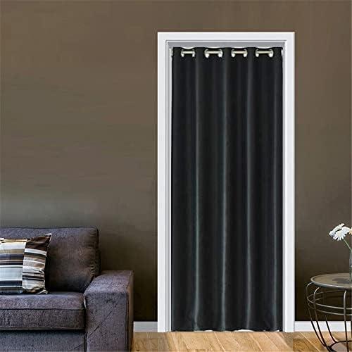 NewWPKIRA 1 Panel Solid Color Door Curtain 78 Inches Long Blackout Room Divider Curtain for Doorway Grommet Top Room Darkening Thermal Insulated Curtain Drapes for Windows