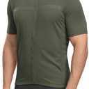 ARSUXEO Men's Cycling Jersey, Short Sleeve Slim Fit Bike Shirt, Bicycle Jersey for Road, Gravel, and Mountain Bikes L