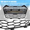 Front Grill with LED Light Bar for Talon 1000 22-24, Front Bumper Mesh Grill Protector with Adjustable LED Light Bar for Honda Talon 1000R 1000X 1000X4 2022-2024 Accessories, Fit Fang Light
