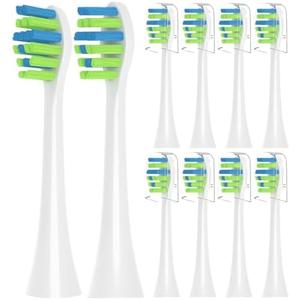 10 Pack Replacement Heads Only Compatible with 7AM2M AM100 AM105 AM111 Electric Toothbrush, Medium Bristles Brush Head, White