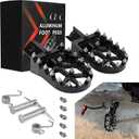 JFG RACING Dirt Bike Foot Pegs,Universal CNC Motorcycle Pit Mini Bike Pegs for KLX SSR TTR PW XR CRF 50 70 80 85 100 110 Tao Tao DB-X RFZ Lifan KAYO - Black
