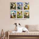 MUSM Colorful Dog Wall Art 3D Textured Impressionist Animal Printing for Kids Room Bedroom Livingroom Office Abstract Artwork Homedecor 8x10 Unframed