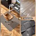 Soimeat Office Chair Mat for Hardwood Floor, 46.9" x 60.1" Non-Slip Desk Computer Chair Mat, PVC Floor Mat for Rolling Chair, Heavy Duty Wood/Tile Floor Protector Desk Rug for Home, Dark Brown