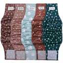 JoyDaog Reusable Dog Belly Bands for Male Dogs Diapers,4 Pack Premium Washable Dog Diapers Male Puppy Nappies Wrap,S