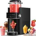 Slushie Machine, Ice Cream Maker, Slushy Machine for Home and Families, No ice needed with Rapid Chill & Temperature Control, Multi-function for Margarita, Frapp, Easy to Clean, Black