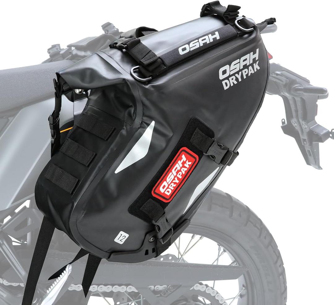 Motocycle Saddlebags,Waterproof Dry Travel Luggage,Moto Side Shoulder Bags,Large Capacity Saddle Bags Motorcycles, Universal Motorcycle Accessories,1 Pair (24L, Black-24L)