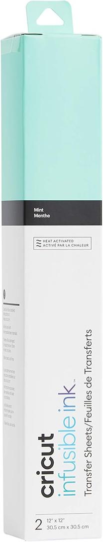 Cricut Infusible Ink Sheets - Sublimation Transfer Paper, (2) 12" x 12" Transfer Sheets & (2) Butcher Paper, Create Designs with Cricut Blanks, Compatible with Cricut Maker & Explore, Mint