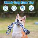 UPSKY Dog Rope Toys 2 Nearly Indestructible Dogs Toy for Medium to Large Breed, Dental Cleaning Chew/Tug Toy for Boredom, Dog Grinding Teeth for Aggressive Chewers