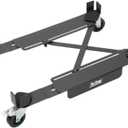 On-Stage AG5000 Amp Glider (Installation-Free Casters for Amplifiers, Rolling-Cart Attachment, Attachable Dolly, Amp Roller, Adjustable Length and Width, Solid Wheels, Heavy-Duty Steel, Black)