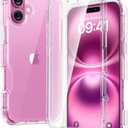 Diaclara Designed for iPhone 16 Case, Full Body Rugged Case with Built-in Touch Sensitive Anti-Scratch Screen Protector, Upgraded [Full Camera Protection] for iPhone 16 6.1" (Clear)