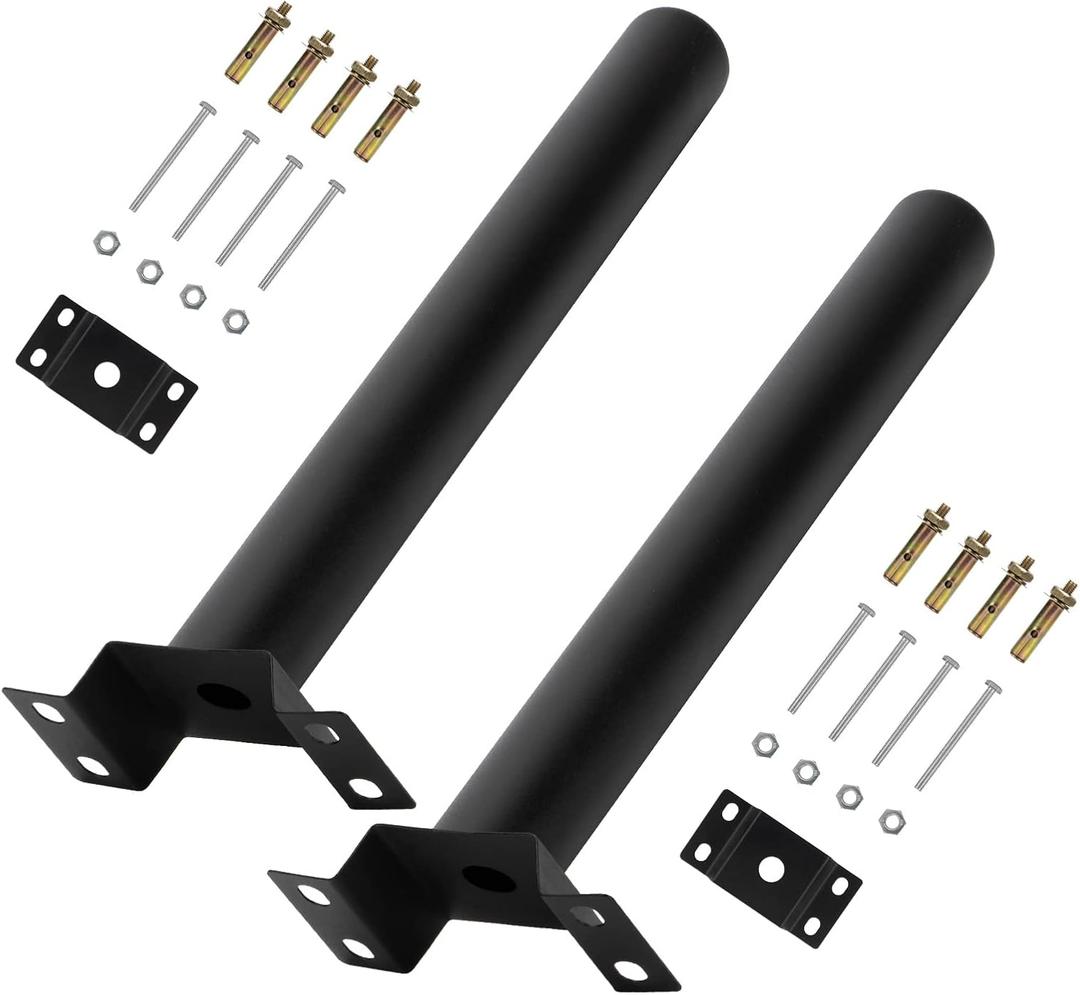 Mounting Brackets Extension Arm for Solar Street Light, Light Fixture Bracket Pole for Wall, Fence, Tree, Yard, Barn, 2pcs