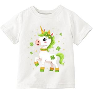 4th of July Shirts Kids Bow Patriotic Tshirt Boys Girls American Flag Bow Tee Tops (White)