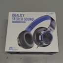 AILIHEN C8 Kids Headphones Wired, On-Ear Headphones with Microphone and Volume Control Foldable Corded Stereo 3.5mm Headset for School Teens Smartphones Chromebook Laptop Tablets Travel (Black Blue) (Medium)