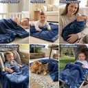 Pro Goleem Baby Boy Blanket, Fleece Baby Blankets for Boys with 2 Inch Satin Trim, Super Soft Plush Receiving Blanket for Infant Newborn, Cozy 30x40 Inch Stroller & Nursery Blanket,(Navy Blue)