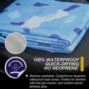 Back Seat Cover for Car Trucks Van SUV,Waterproof Rear Bench Towel Seat Covers for Dogs and Kids,Automotive Backseat Protector (Blue Marbling)