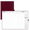 POPRUN 2026 Weekly Planner (A4 Size-8.25'' x 11.75''), 15-Minute Appointment Book (Jan 2026-Dec 2026) with Monthly Tabs, Inner Pockets, Pen Holder, PU Leather Softcover, 100GSM - Burgundy