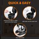 Electactic Compact 5-Cup Programmable Drip Coffee Maker the essential coffee machine with Digital Clock, 24-hour Timer, Auto Shut-Off, and a Removable Filter Basket for Home & Office.