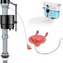 Universal Toilet Repair Kit for Inside Tank  Includes Adjustable Fill Valve & 2-Inch Flapper, Quiet & Easy Installation (Red, 1-Pack)