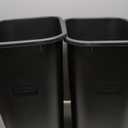 Rubbermaid Commercial Wastebasket Trash Container 41QT/10.25 GAL Plastic Black Stackable Trash Can for Bedroom/Bathroom/Office Fits Under Desk/Sink/Cabinet