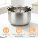 Stainless steel inner pot of rice cooker - compatible with aroma ARC-150SB, ARC-5200SB rice cooker replacement pot, 10-cup uncooked/20-cup cooked