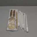 Suclain 6 Set Candle Holders Bulk with 10'' White Dripless Taper Candles 3.3'' 5.5'' 6.3'' Metal Candlestick Holders Vintage Modern Decorative Table Centerpiece for Wedding Birthday Home Decor (Gold)