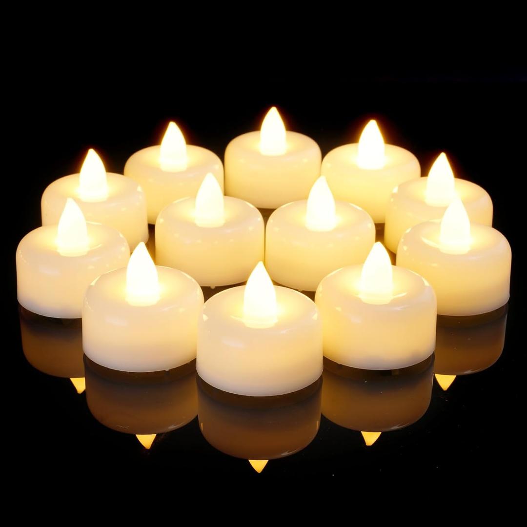Amagic 150Pack Flameless LED Tea Lights Candles Battery Operated, Electric Fake Tealight Candles for Votive, Halloween, Christmas, Home Decor, Wedding, Table Decor (150Pack) (White)
