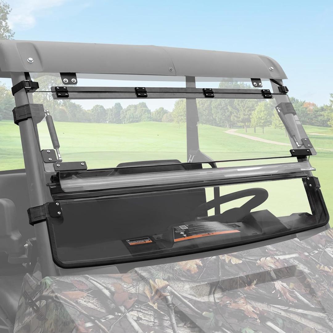 Flip Up Windshield for Polaris Ranger Midsize 570 500 SP 570 Accessories, 1/5" Hard Coated Polycarbonate Adjustable Windscreen Window, Can be full Open/Closed/Vented Window(Not Fit FullSize)