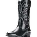 IUV Cowboy Boots For Women Pointy Toe Women's Western Boots Cowgirl Boots Mid Calf Boots, Size 10