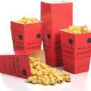 Fullhawl 50 Pcs Class of 2026 Graduation Party Popcorn Boxes 6 in Paper Containers Popcorn Boxes Graduation Treat Cookie Snack Bags for Party Favors (Red)