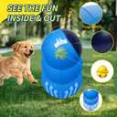 Upgraded 14Inch Herding Ball for Dogs - Heavy Duty Dual-Layer Herding Ball with Built-in Bell for Australian Shepherds, Border Collies, Corgis, Medium & Small Dogs | Indoor/Outdoor Play - Blue