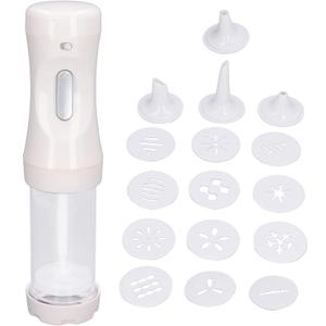 Electric dessert Press, Cake dessert Maker Kit with 9 Discs and 1 Icing Tip for DIY dessert Decorating