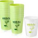 Skyley 12 Pcs Margs and Matrimony Bachelorette Party Plastic Cup 16oz Margarita Bridesmaid Cup Cocktail Themed Reusable Bachelorette Bridal Shower Wedding Cinco De Mayo Decoration Supplies