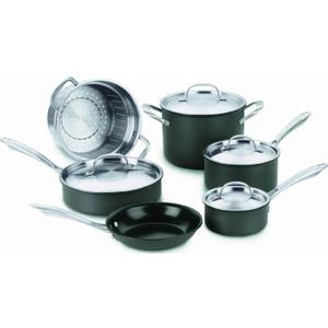 Cuisinart GG-10 Hard Anodized 10-Piece Set GreenGourmet, Black