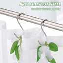 12 Pcs Spring Shower Curtain Hooks Wisteria Flower Curtain Rings Floral Decorative Hanger Hooks for Spring Bathroom Wedding Living Room Bedroom Restroom Decor