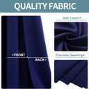 ChrisDowa Small Window Curtains 50 inches Long for Bedroom - Grommet Short Thermal Insulated Room Darkening Curtains for Kitchen (2 Panels, Navy Blue, 29 x 50 Inch)