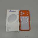 CENHUFO Magnetic Privacy for iPhone 17 Pro Max Case [Compatible with Magsafe] Full Body Phone Case Built-in 9H Tempered Glass Privacy Screen Protector, Camera Protection Shockproof Cover - Orange